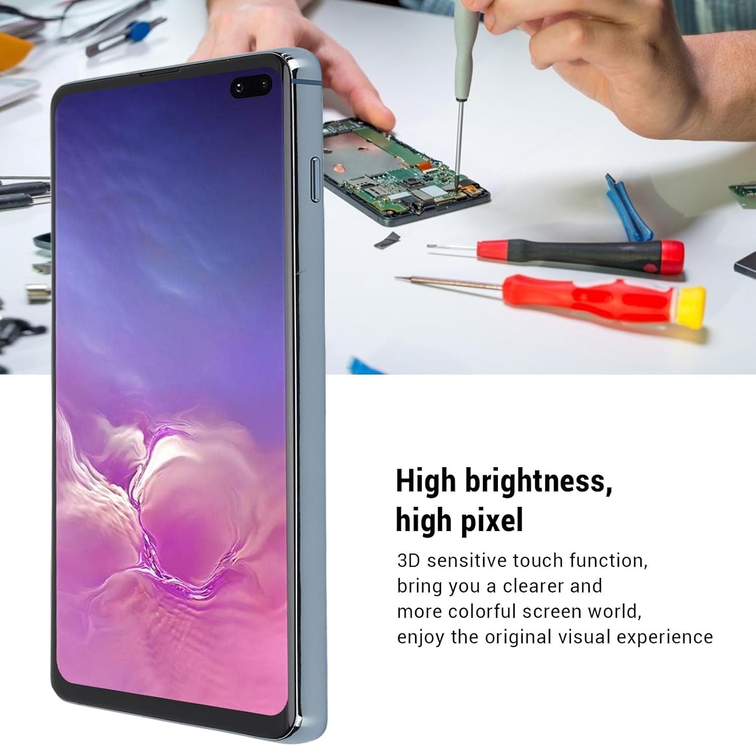 Samsung Galaxy S10 Plus OLED Screen Replacement – Soft Flexible Display Assembly (G975)
