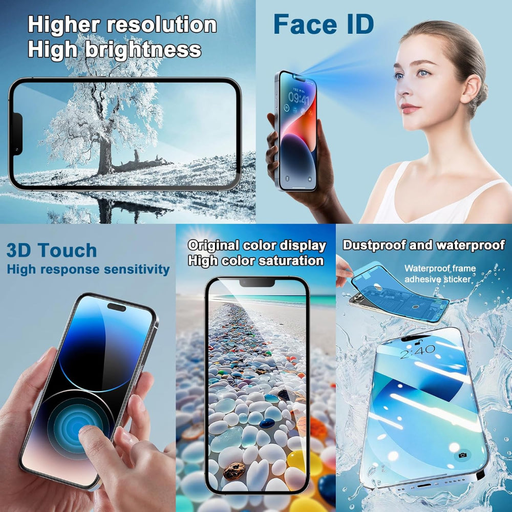 OLED Flexible Display Screen Replacement for iPhone 15 Plus (Soft OLED | COG | Movable IC)