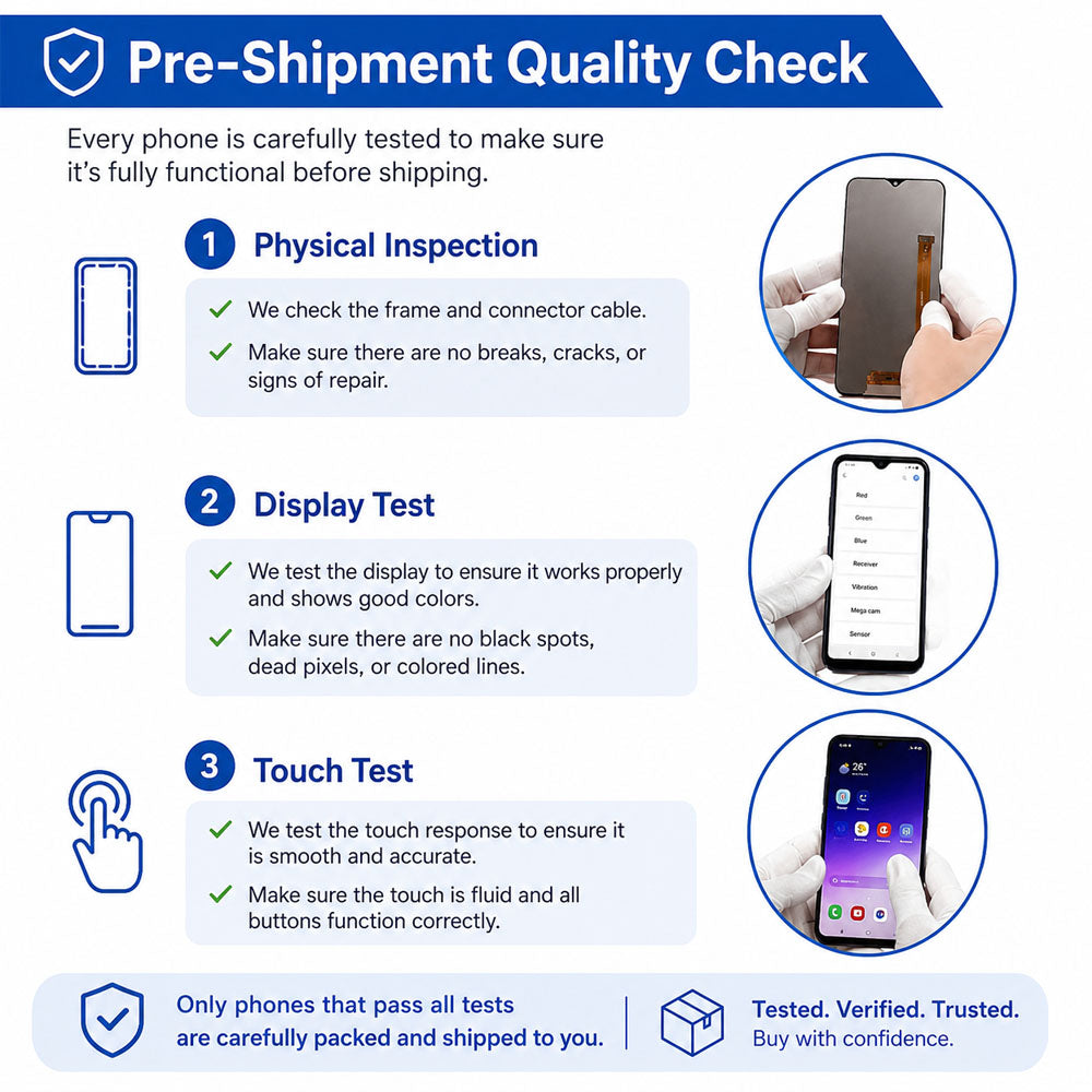 Compatible for OPPO A52 / A72 / A92 4G Screen Assembly Replacement – High Brightness & Clear Color Display