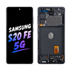 Original Samsung Galaxy S20 FE 5G AMOLED Screen Assembly with Frame Integrated Display Replacement Touch Digitizer Premium OEM Repair Solution